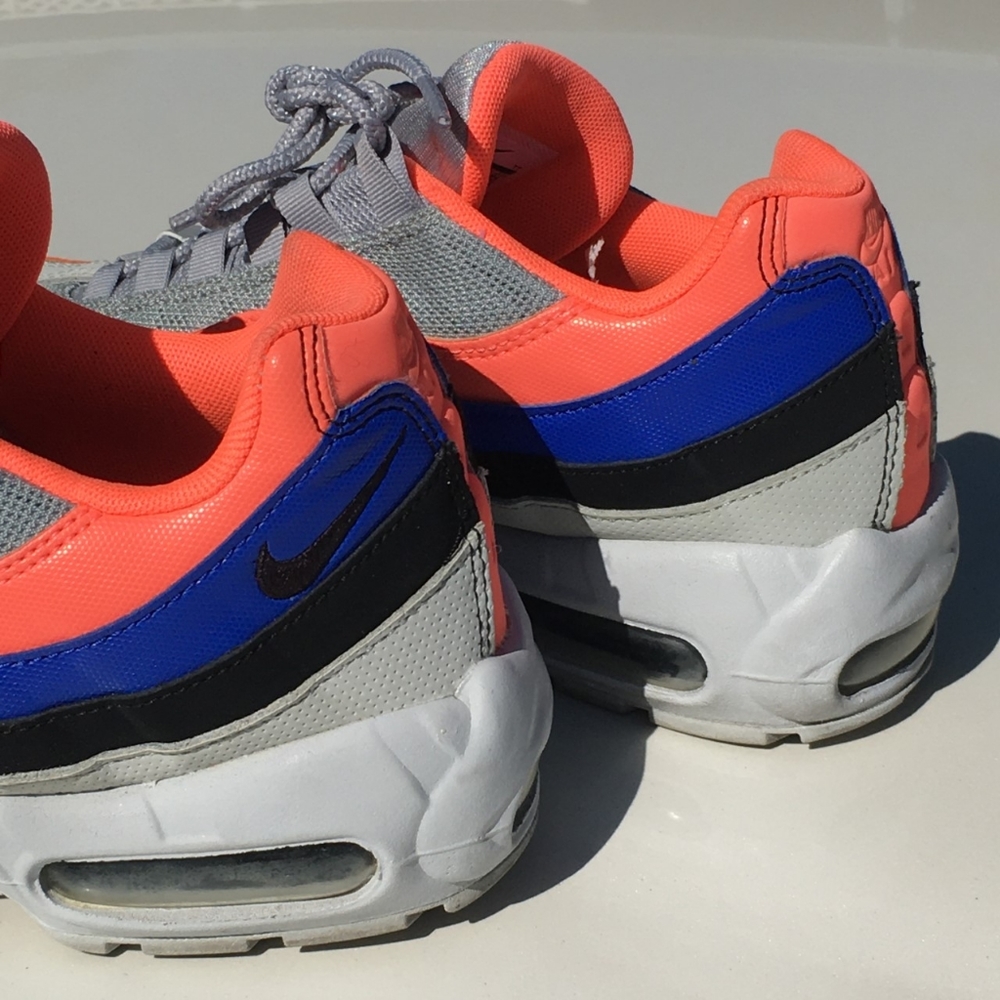 NIKE Air MAX 95 Platinum Royal Mango Size 7 Mens - Picture 8 of 16